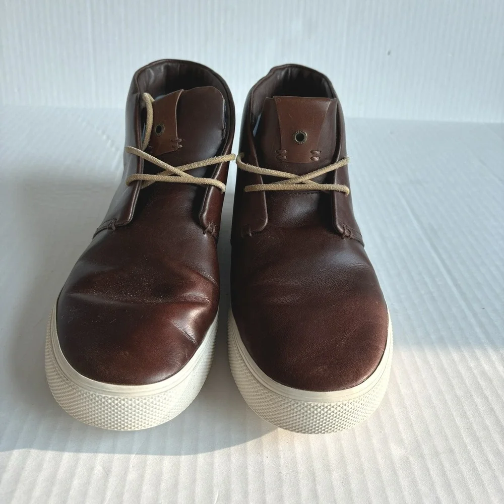 Men's Sperry Striper‎ PlushWave Brown Leather Mid Sneaker Boots Size 9